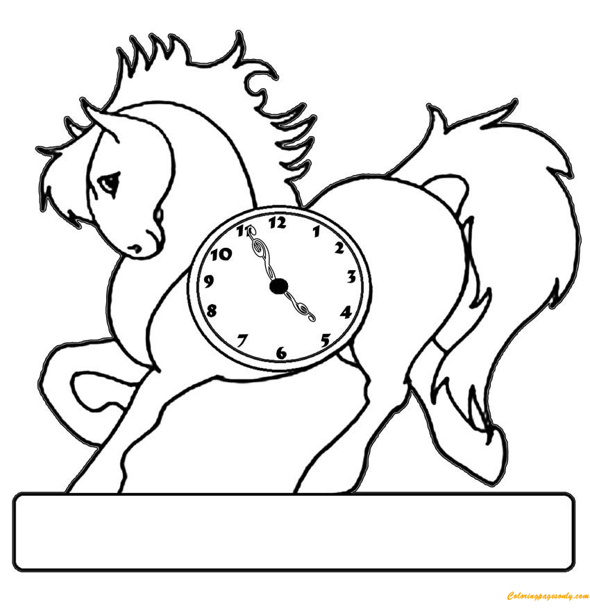 Reloj de caballo vintage de Clock