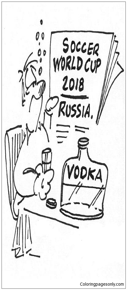 Wodka en WK 2018 van WK-logo