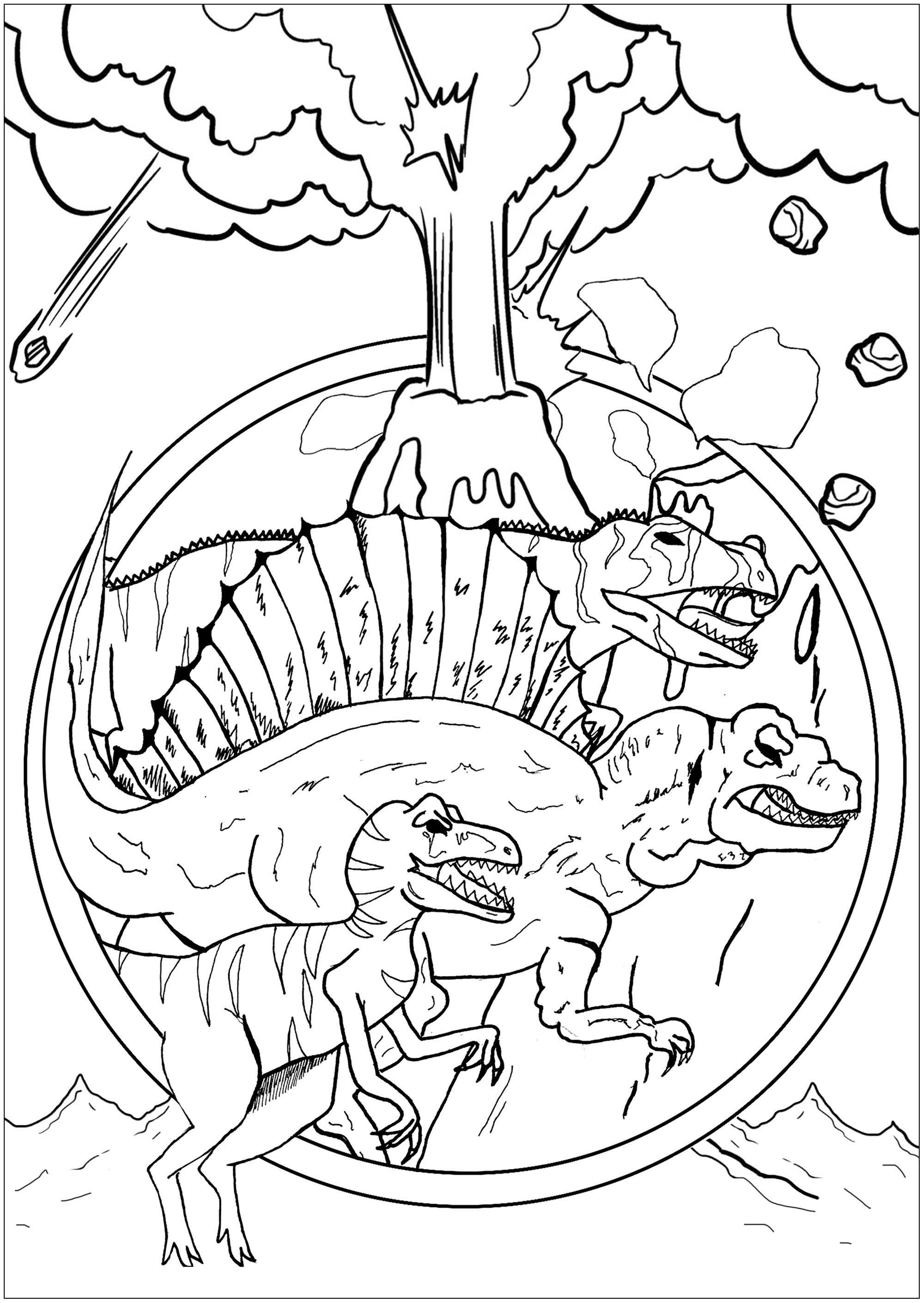 Volcanic Eruption Coloring Pages