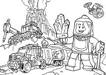 Volcano Explorers Lego Coloring Page