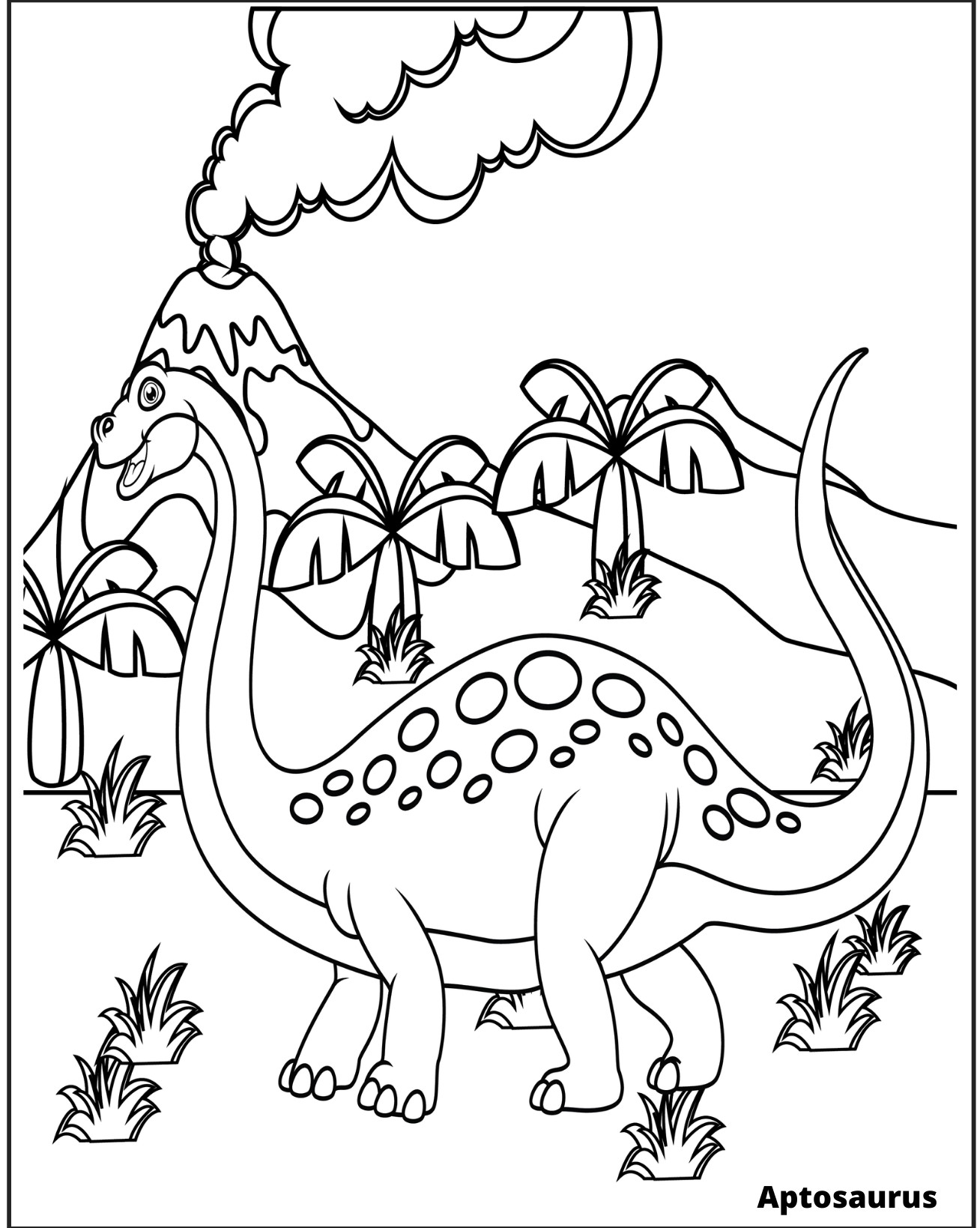 Volcano is actived Coloring Page