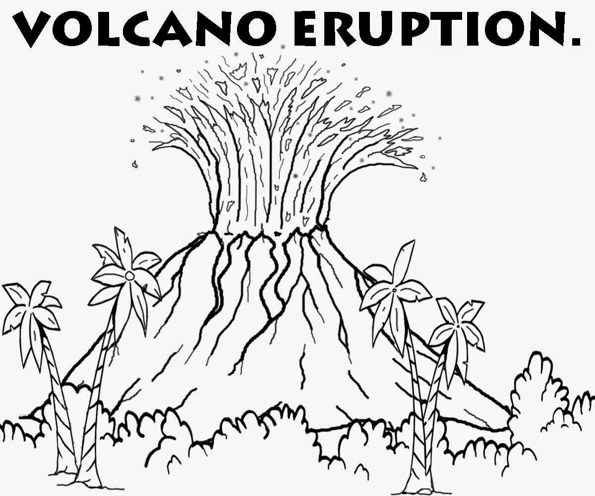 Volcanoeruption Coloring Pages