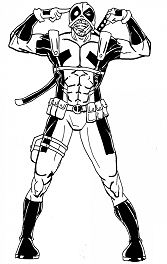 Wade Wilson aka Deadpool Coloring Pages