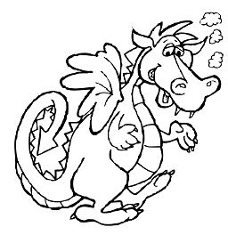 Walking Dragon Coloring Pages