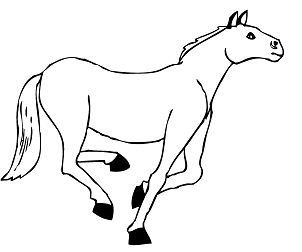 Walking Horse Coloring Page