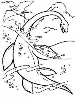 Water Dinosaur Coloring Page