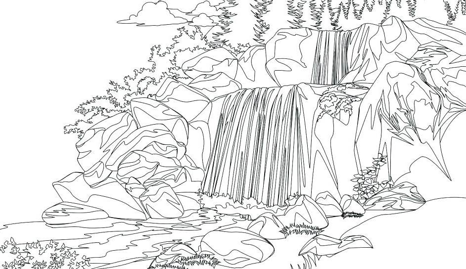 Waterval afdrukbaar vanuit watervallen