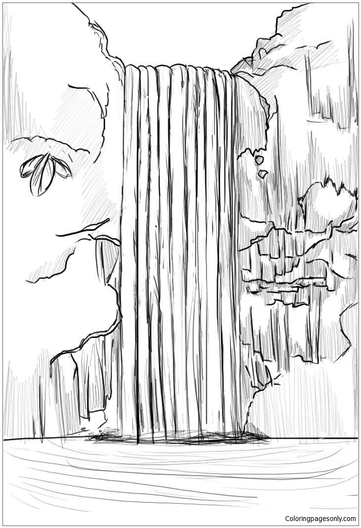 waterfalls coloring pages