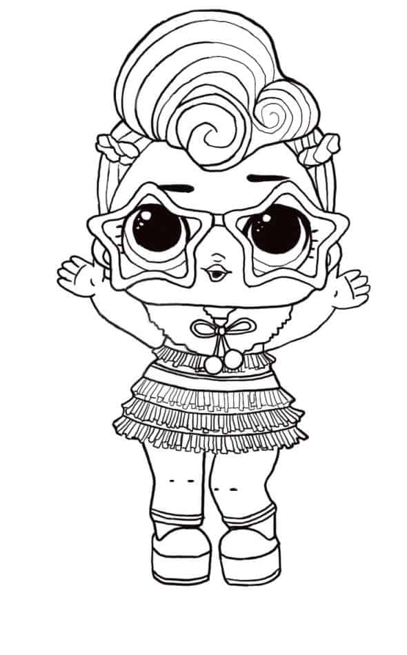 LOL Surprise Winter Disco coloring pages. Print dolls and pets