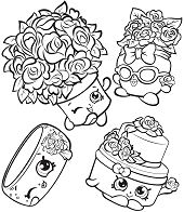 Wedding Shopkins Party Coloring Pages