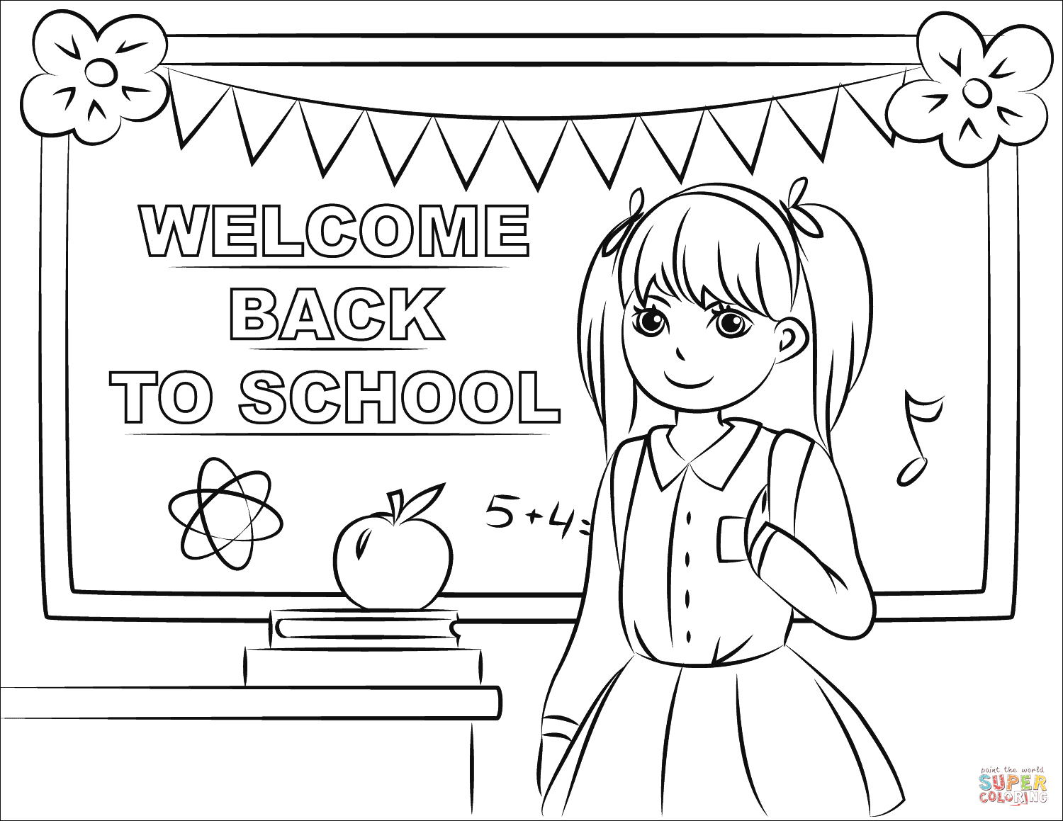 Welcome Back to School Coloring Pages   Fall Coloring Pages ...
