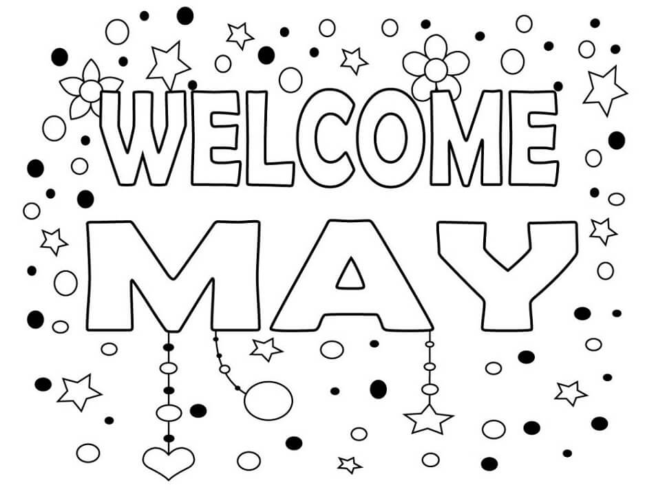 Welcome May Coloring Pages