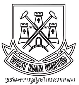 Página para colorir do West Ham United FC