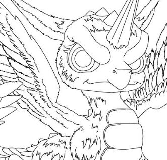Skylander Whirlwind Coloring Page