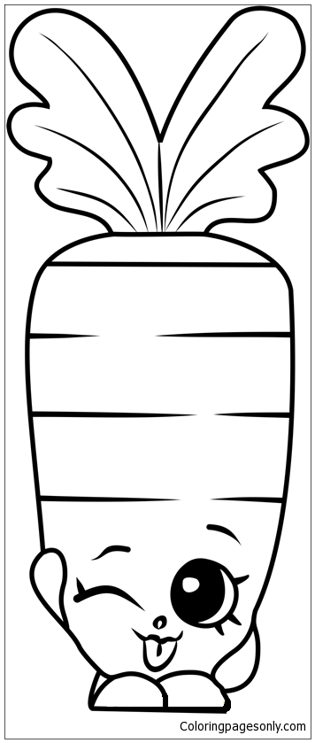 Wild Carrot Shopkins Coloring Page