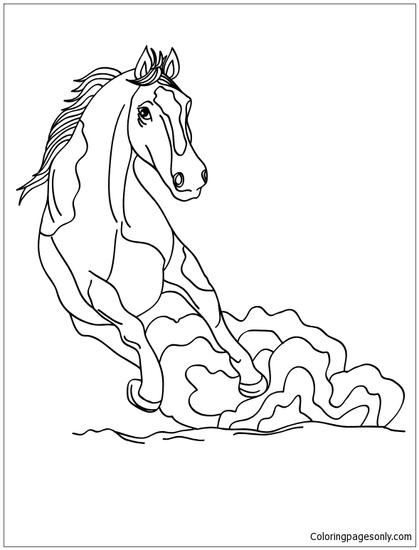 Wild Horse 4 Coloring Page