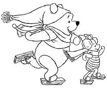 Winnie The Pooh Christmas Coloring Page
