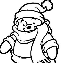 Winnie The Pooh Winter Coloring Page