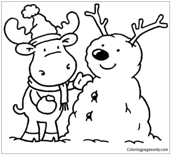 Winter Cute Coloring Page