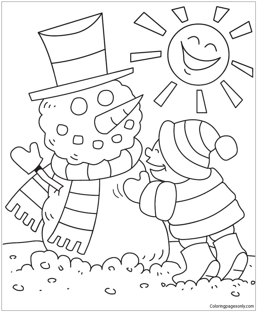 Winter Fun Coloring Pages