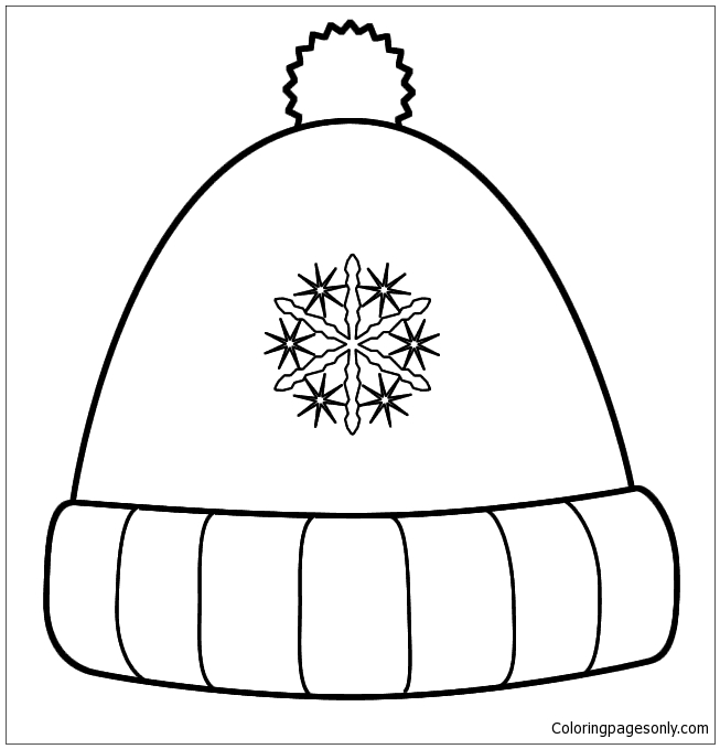 قبعة الشتاء مع رقاقات الثلج من شتاء 2024