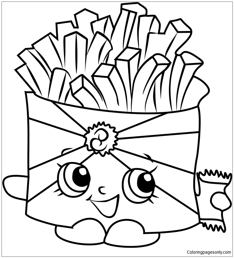 Wise Fry Shopkins Coloring Pages