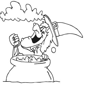 Witch Cauldron Coloring Pages