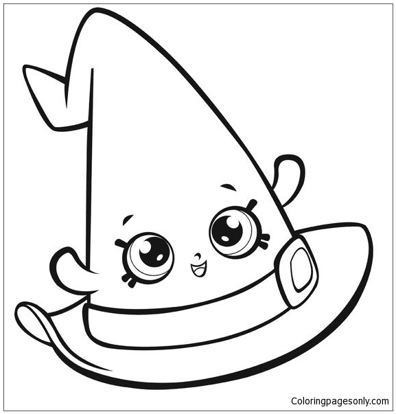Witch Hat Shopkins Coloring Page