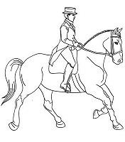 Woman Training A Horse Coloring Pages