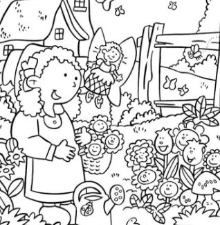 Women Who Love Nature Garden Coloring Page