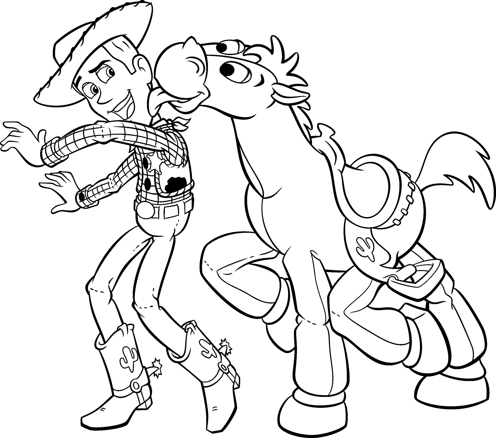 Woody e Bullseye de Toy Story
