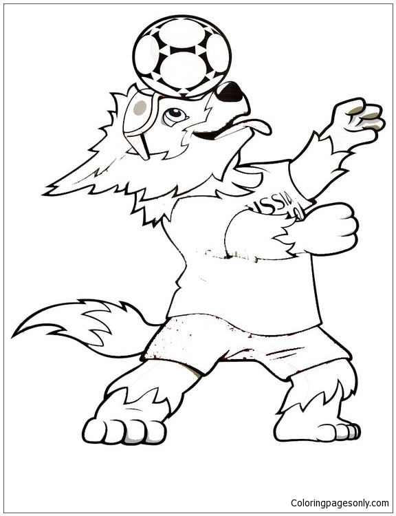 World Cup 2018 Mascot-image 3 Coloring Page