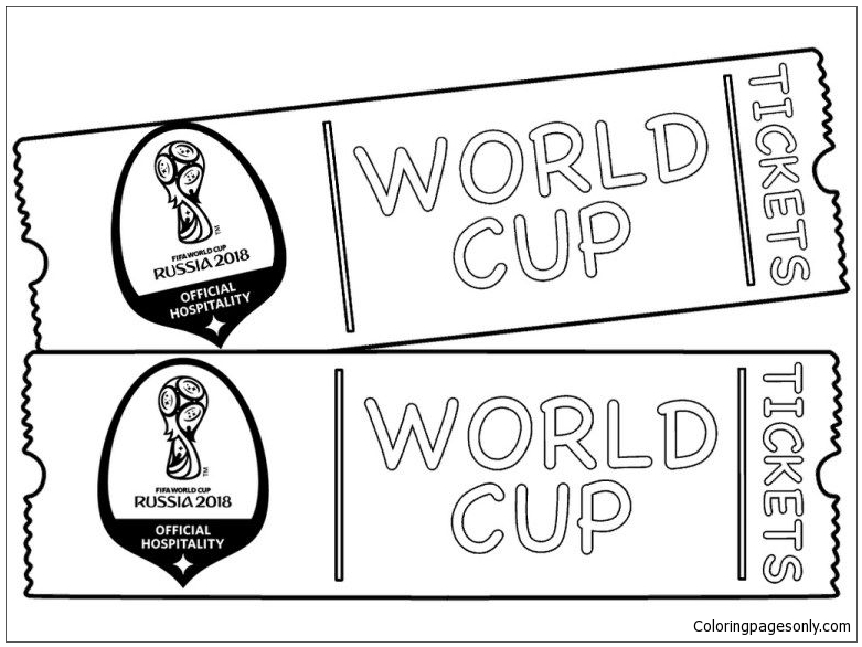 World Cup 2018 Tickets Coloring Pages