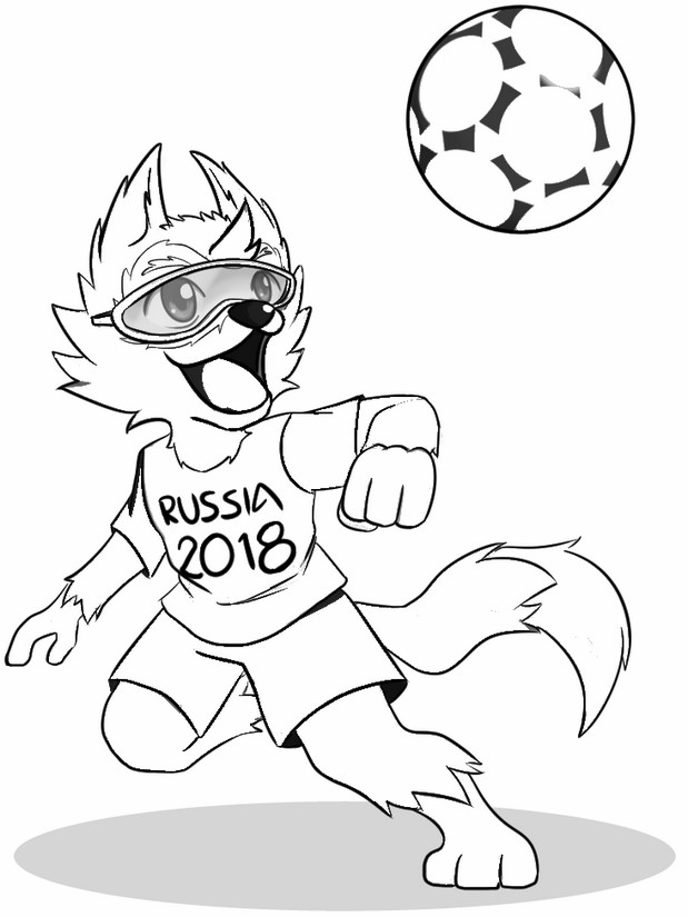 Imagen 2018 de la mascota de la Copa Mundial 1 del logotipo de la Copa Mundial