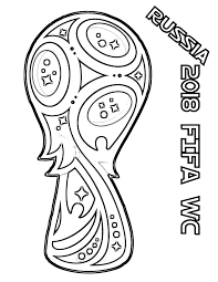 World Cup Trophy 2018 Coloring Page