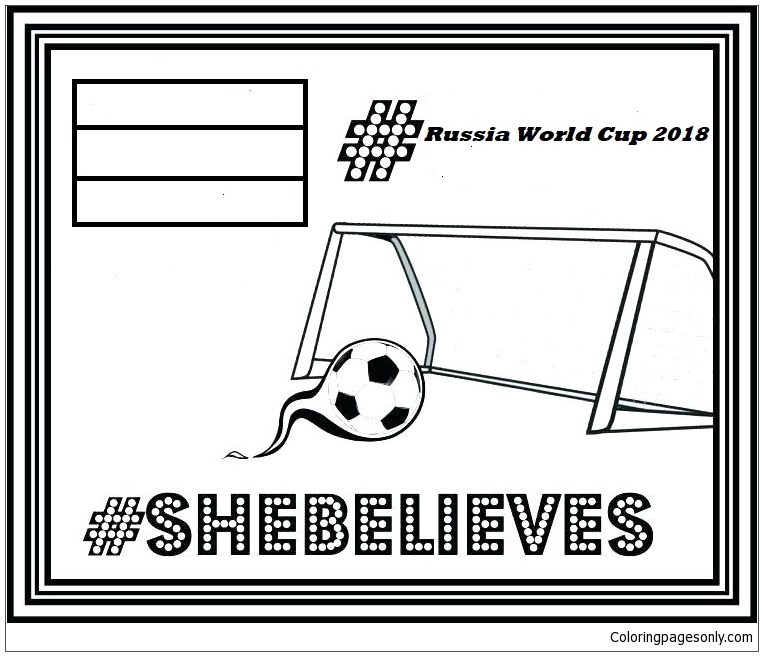 World Soccer 2018 Coloring Page