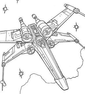 X-Wing Fighter Of Luke Skywalk Coloring Pages