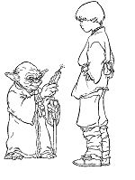 Yoda and Anakin Skywalker – Star Wars Coloring Pages