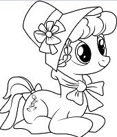 Young Auntie Applesauce from My Little Pony Coloring Page