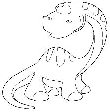 Young Diplodocus Dinosaur Coloring Pages