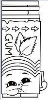 Yummy Gum Shopkins Coloring Page