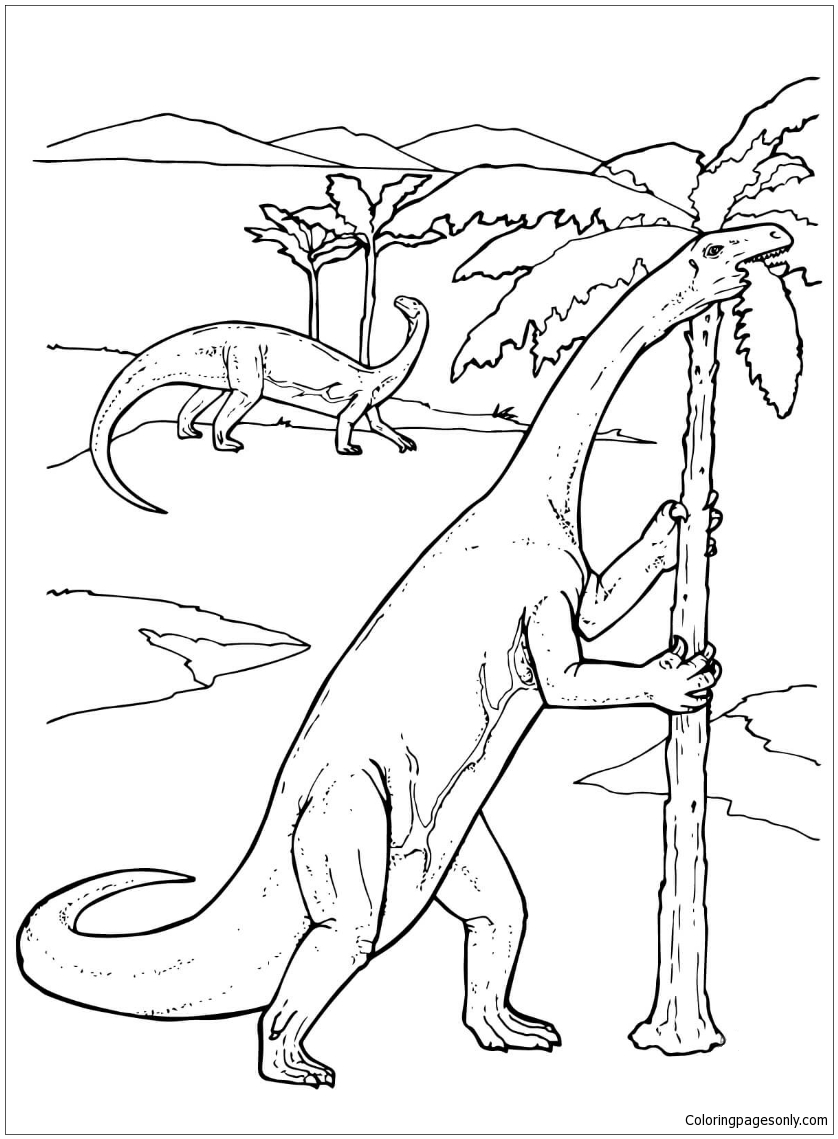 Yunnanosaurus Prosauropod Dinosaur Coloring Pages