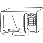 Zappy Microwave Shopkins Coloring Page