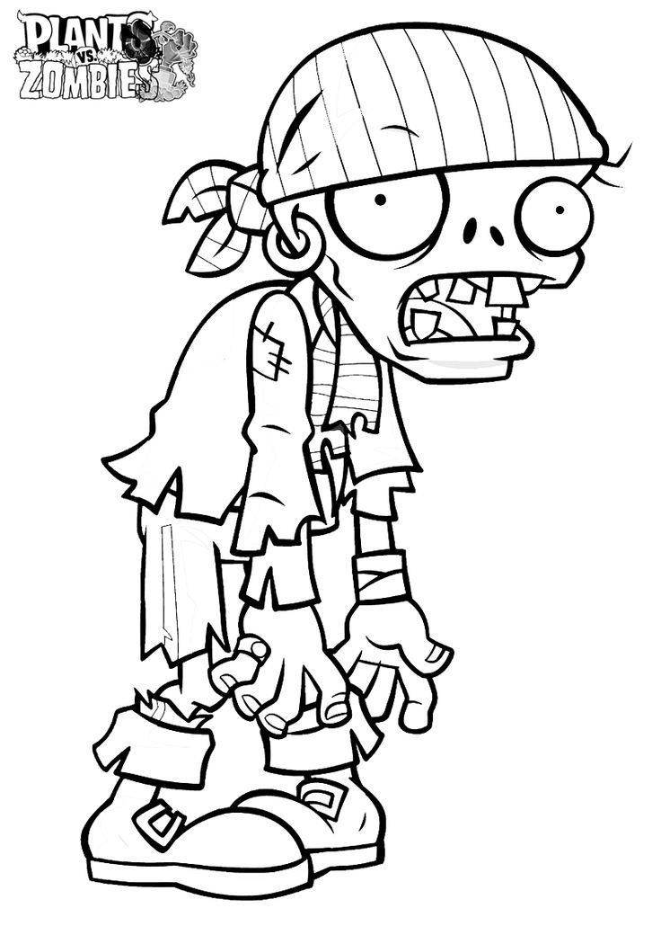 Pirate Zombie Coloring Pages