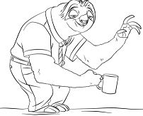 Zootopia Sloth Flash Coloring Pages