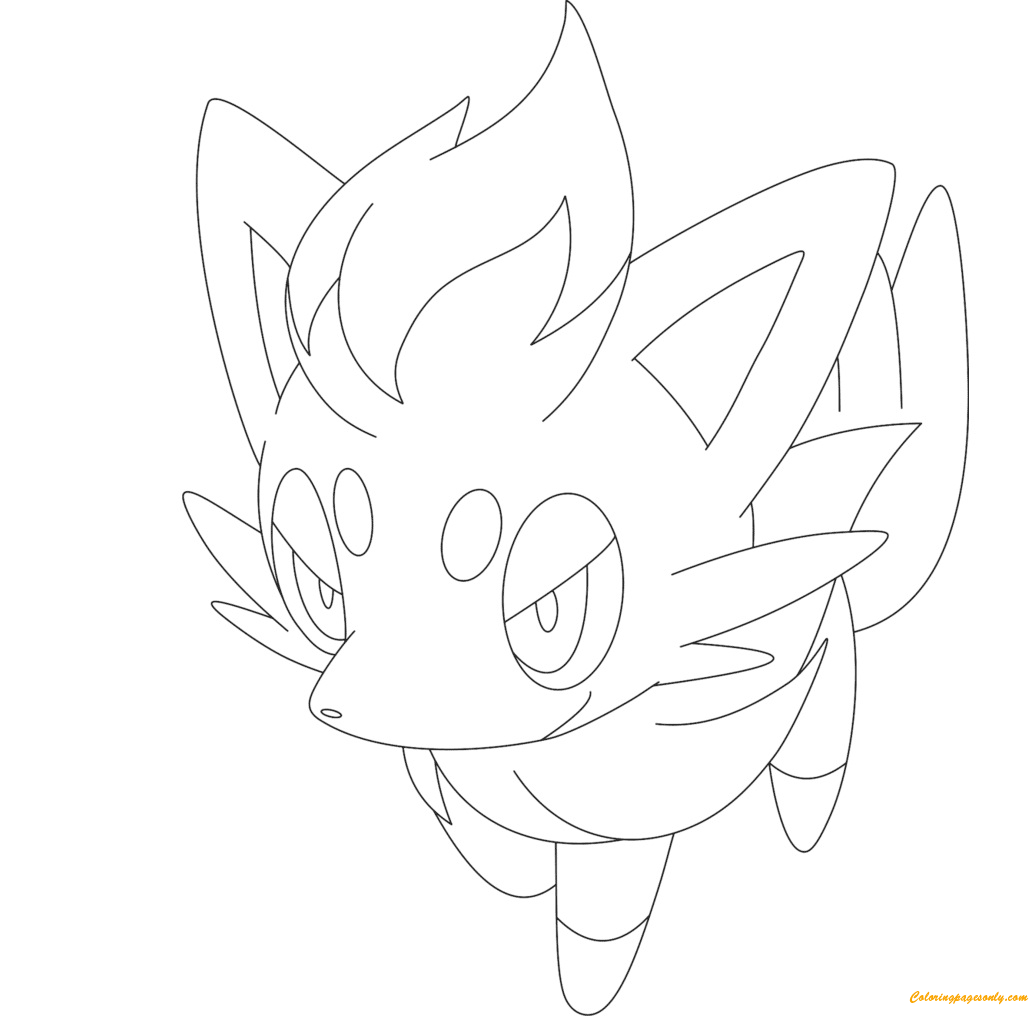 zorua coloring page printable pokemon