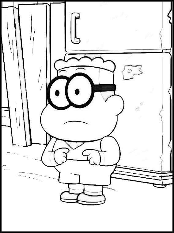 Remy Remington from Big City Greens wears glasses Coloring Page