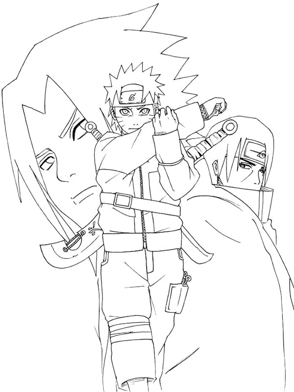 Naruto, Sasuke et Itachi de Sasuke