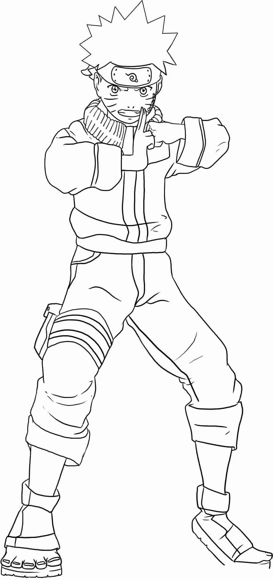 Handsome Uzumaki Naruto boy Coloring Pages - Cartoons Coloring Pages