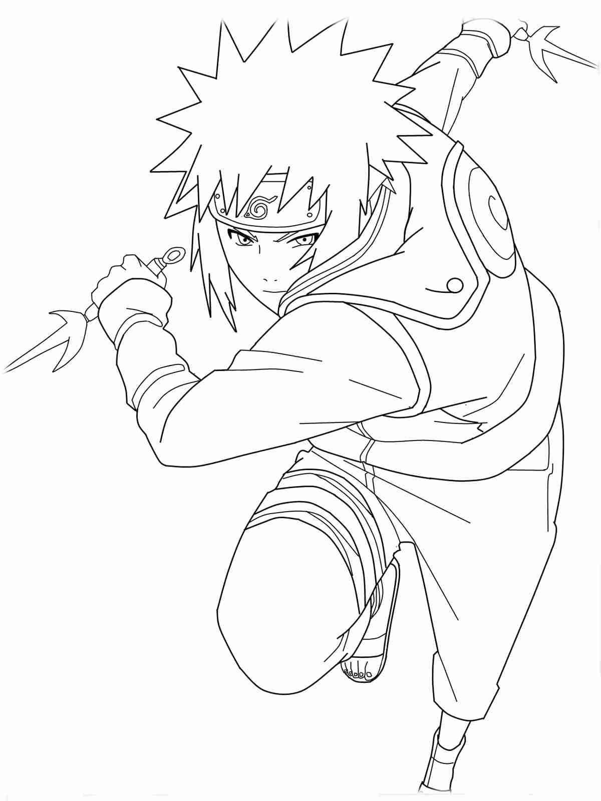 Namikaze Minato est connu sous le nom de Yellow Flash Coloring Page